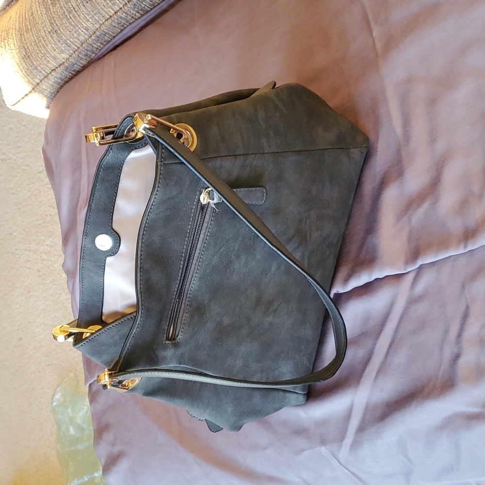 Faux Suede Handbag